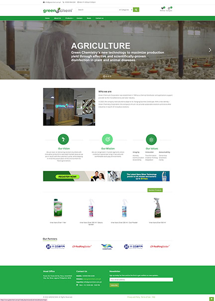 Green Chemicals Corporation Website